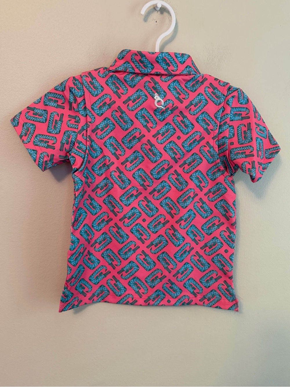 Blue Quail Pink Crocodile Polo - Picture 2 of 4
